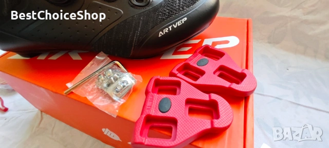 Мъжки велосипедни обувки, съвместими с SPD и Delta педали, дишащи, неплъзгащи - Сини EU 44, снимка 8 - Аксесоари за велосипеди - 53171430