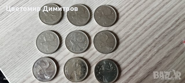 Монети 25 цента Канада 