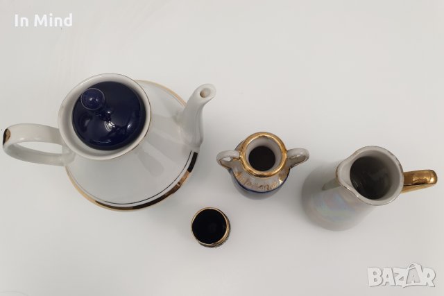 Вазички и чайник с печат от 60-те години, снимка 8 - Антикварни и старинни предмети - 35063222