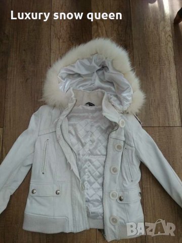 Бяло яке естествена кожа, снимка 2 - Якета - 31562021