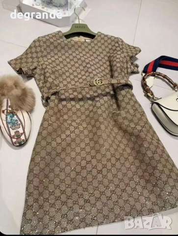 Дамска къса рокля Gucci /ВИДЕО НА МОДЕЛА/, снимка 2 - Рокли - 51128974