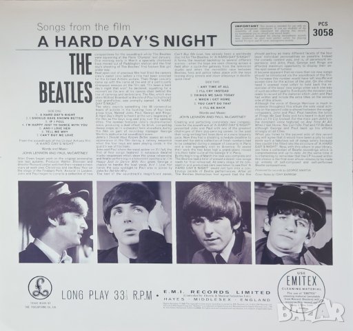Грамофонни плочи The Beatles ‎– A Hard Day's Night, снимка 2 - Грамофонни плочи - 39388643
