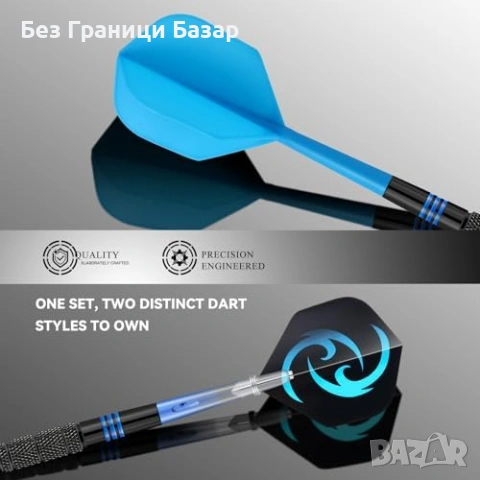 Нови 6 броя меки дартс стрели 16г за електронна мишена с кутия резервни върхове и аксесоари, снимка 4 - Други спортове - 54129308