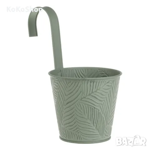 Кашпа за парапет-Ø15.5x26.5 см./метална кашпа