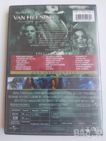 Van Helsing - диск с филм / английски език, снимка 2 - DVD филми - 55781829