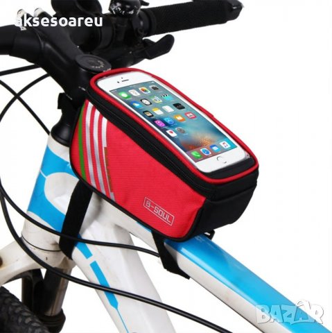 Велосипедна чанта за предна тръба за колело Аксесоари за колоездене Водоустойчив сензорен екран MTB , снимка 3 - Аксесоари за велосипеди - 37654039