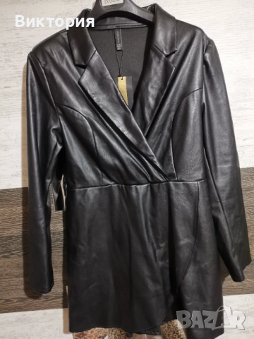 Кожен гащеризон пола панталон, снимка 5 - Рокли - 52201802