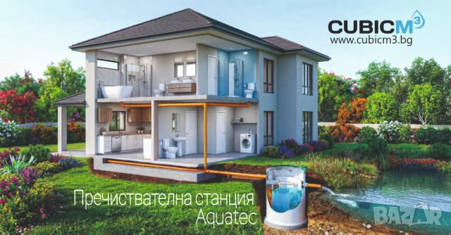 Пречиствателна станция Аquatec AT6 plus Еквивалентен брой жители: 2-5 ЕЖ, снимка 2 - ВИК - 54356808