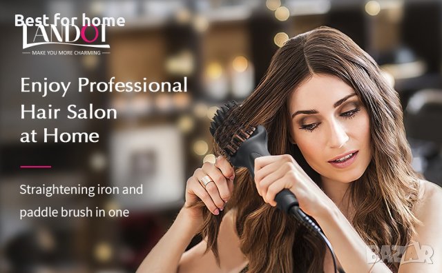 Четка- маша за изправяне и стилизиране на коса LANDOT, снимка 7 - Маши за коса - 39969052