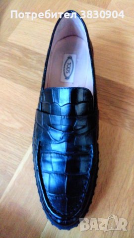 Мокасини Tod's, кожа, черни, 38,5, снимка 9 - Други - 42058834
