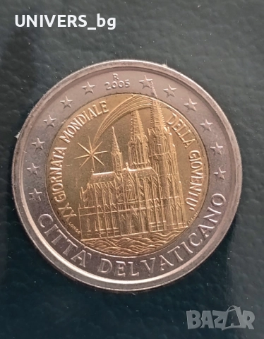 2€ (2005г) Папа Бенедикт XVI - Световен ден на младежта , снимка 3 - Нумизматика и бонистика - 52040450
