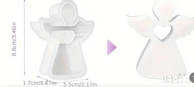 Молдове комплект 2 броя ангели в два размера , снимка 7 - Форми - 50624538