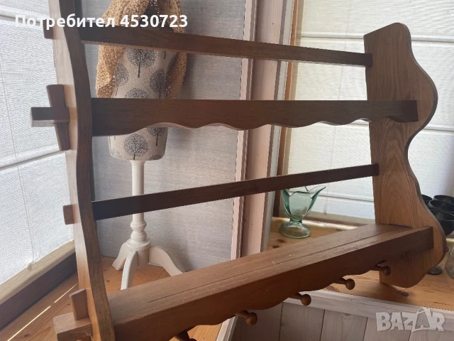 Дървена етажерка за чинии и чаши , снимка 1