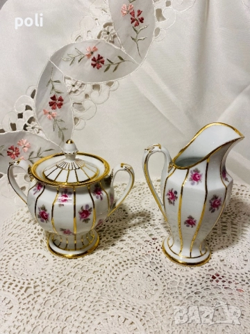 порцеланова захарница каничка за мляко, снимка 3 - Сервизи - 52206063