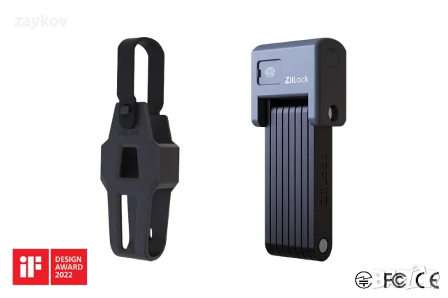 ZiiLock X | Интелигентна сгъваема ключалка за велосипед с пръстов отпечатък, снимка 3 - Аксесоари за велосипеди - 48762705