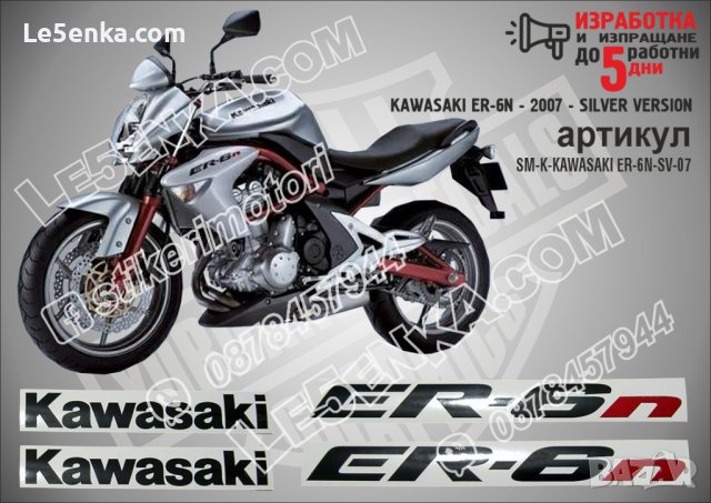 KAWASKI ER-6N SILVER VERSION 2007 ER-6N-SV-07