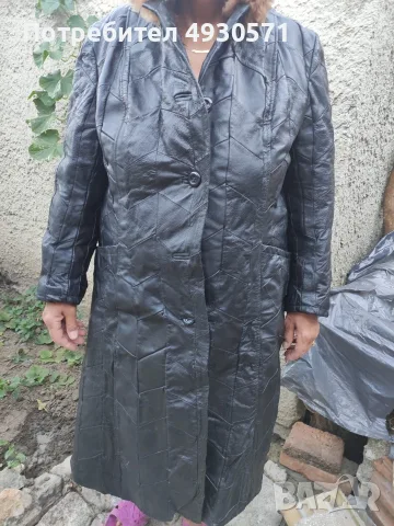 Дамско кожено палто, снимка 3 - Палта, манта - 55980415