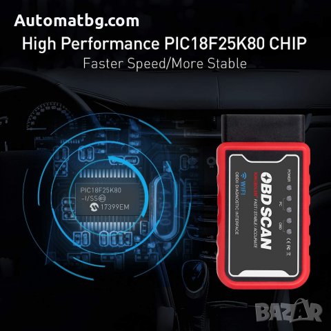 Автодиагностика Automat, ELM 327, Wifi, Професионален ELM 327, OBD 2, снимка 6 - Аксесоари и консумативи - 34417492