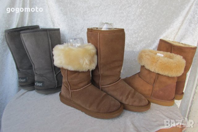 UGG®  аналог, топли зимни ботуши -100% естествена кожа - велур, N- 37 - 38, бежави, снимка 3 - Дамски ботуши - 34956809