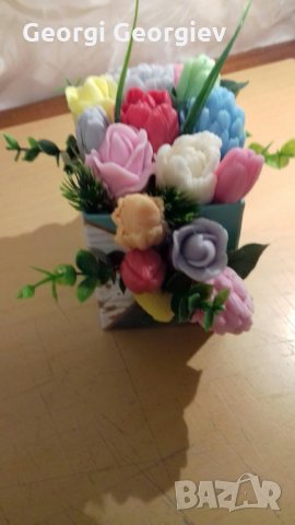 цветя от глицеринов сапун, снимка 8 - Стайни растения - 35563929