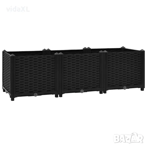 vidaXL Повдигната леха, 120x40x38 см, полипропилен