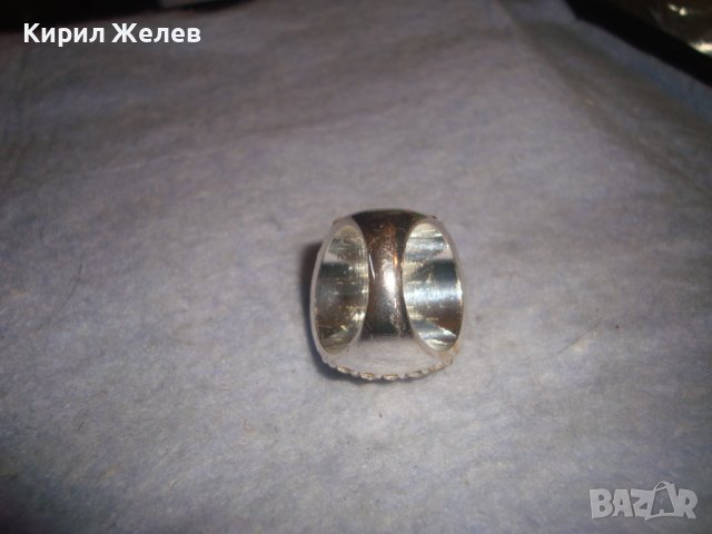 ПРЕКРАСЕН ПОСРЕБРЕН МОДЕН КРИСТАЛЕН ПЕРЛЕН ТИП АРТ ПРЪСТЕН ВИНТИДЖ МАСИВЕН 21438, снимка 14 - Пръстени - 37515850