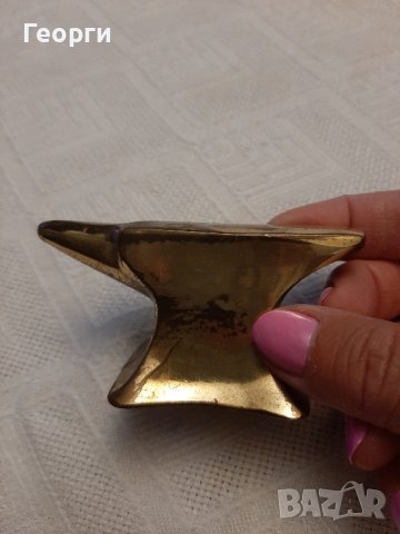 Бронз наковалня с надписи, снимка 2 - Декорация за дома - 42633548