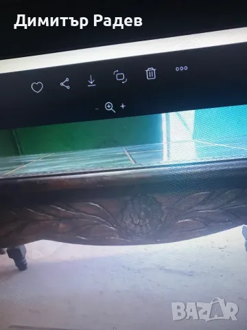 ХОЛНА МАСА МОСИВНА СЪС ХУДОЖ ОФОРМЛЕНИЕ ДЪРВОЗЕБРА ПО НЕЯ--МАСИВНИ РЕТРО СТОЛОВЕ МЕКА МЕБЕЛ-ДЪБ , снимка 2 - Маси - 50347823