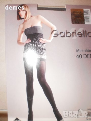  Нови чорапогащи микрофибър 40 DEN Gabriela, размер M, снимка 1 - Дамски чорапи - 33883676