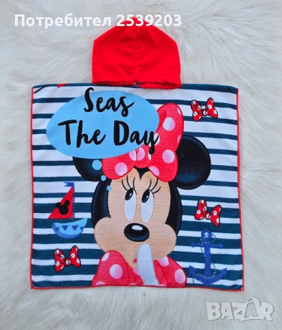 Детско пончо за плаж Мини Маус 3-6 години , снимка 1