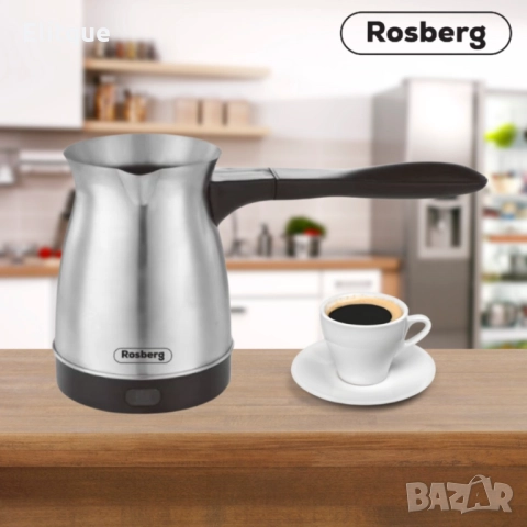 Джезве електрическо Rosberg, 600W, 500мл., инокс, 2 ГОДИНИ ГАРАНЦИЯ, снимка 4 - Друга електроника - 52895162