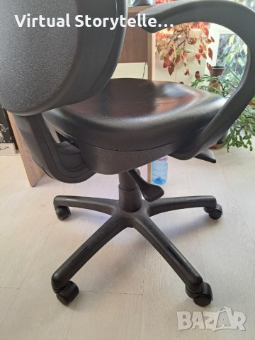 Масивен офис стол - естествена кожа, снимка 4 - Столове за офис - 42562671