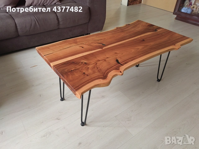 🛋️ Холна маса от масивно дърво и епоксидна смола 