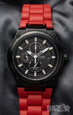 CITIZEN Eco-Drive Solar Watch Соларен японски мъжки часовник хронограф стоманен с дата
