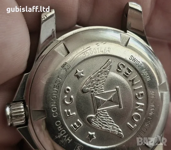Ръчен часовник Longines HydroConquest Automatic L3.641.4 Черен циферблат 39 мм водолазен часовник, снимка 8 - Мъжки - 55746720