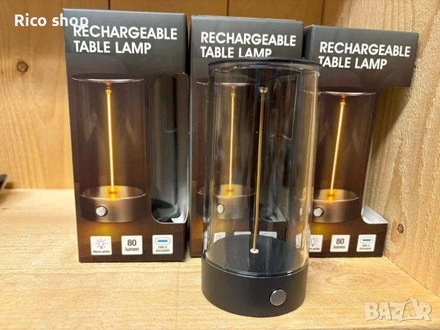 Димируема настолна лампа с батерии, снимка 3 - Настолни лампи - 54123054