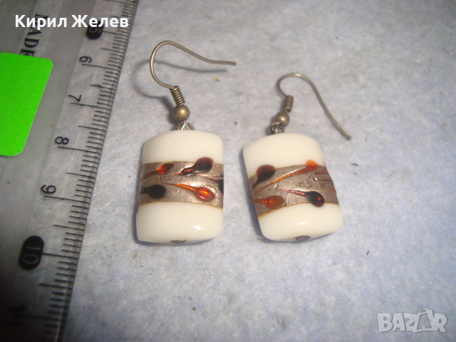 КРАСИВИ ХИПИ АРТ ДИЗАЙН РИСУВАНИ ЛЕТНИ ОБЕЦИ 14157, снимка 4 - Обеци - 36541480