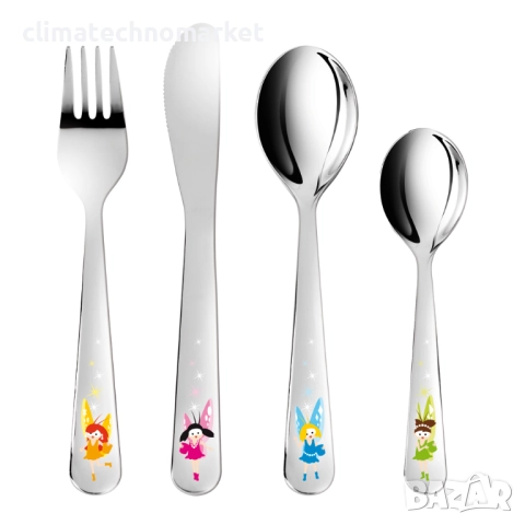Прибори за хранене комплект Tescoma Bambini 4 части, феи, снимка 1