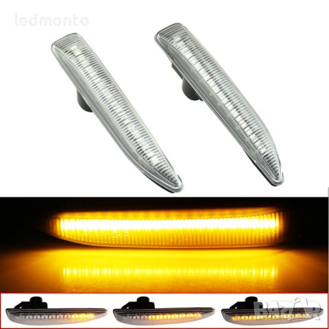 Динамични кристални LED странични светлини за мигачи за BMW E65 E66 E67 7 Series , снимка 4 - Части - 44167873