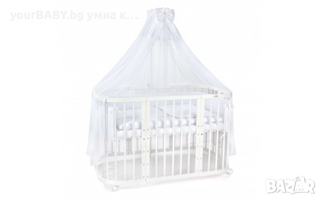 Кошара Смарт 7в1 Комплект с Матрак и Аксесоари 88 - Цвят Бяла