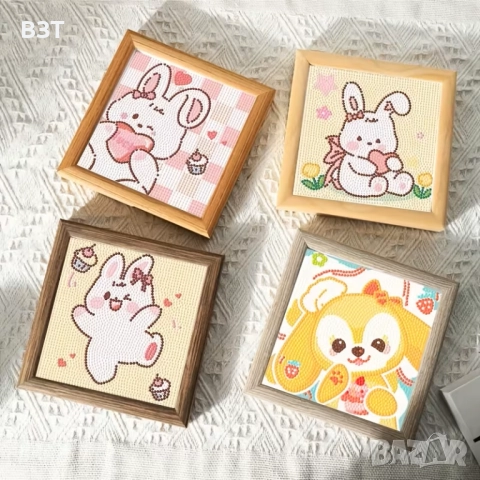 ДИАМАНТЕН ГОБЛЕН – ЗАЙЧЕ 02 /ДЕТСКИ/, снимка 2 - Гоблени - 52712879