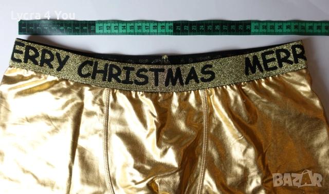 L/XL мъжки златисти боксерки с лого на талията, снимка 6 - Бельо - 54210032