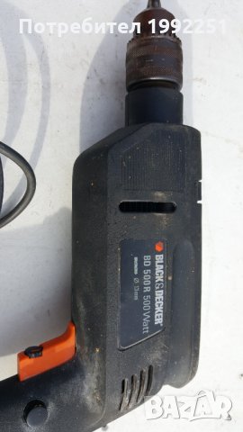 Ударна дрелка НОМЕР 19. Black&Decker. 500W, 3000 оборота в мин. Ф13мм. Посока ляво и дясно. Регулаж , снимка 6 - Други инструменти - 31510575