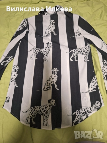 Дамска риза с принт кучета