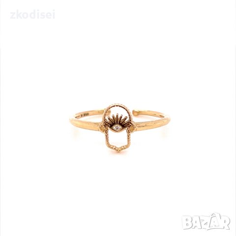 Златен дамски пръстен 1,38гр. размер:56 14кр. проба:585 модел:20030-2, снимка 1 - Пръстени - 42528421