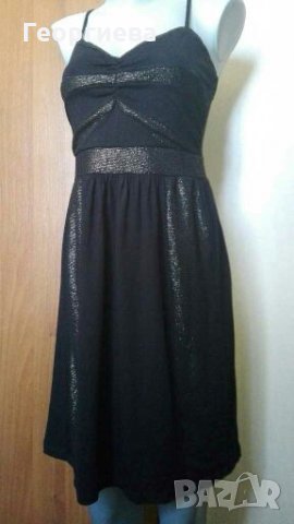 Рокля в черно и златисто ПРОМОЦИЯ👗🍀💕S, M👗🍀💕арт.868, снимка 1