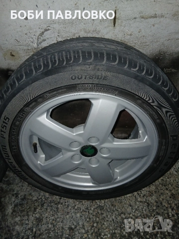 лети джанти с летни гуми 15цола 5×100 57.1ц.о. шкода , снимка 8 - Гуми и джанти - 51981664
