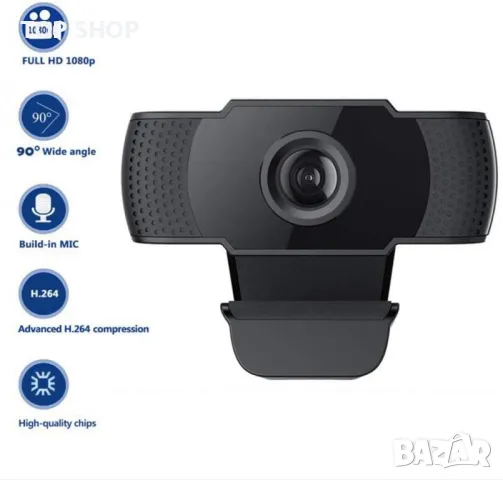 уеб камера 1080P с микрофон, настолен компютър лаптоп USB 3.0 уеб камера за видео разговори,, снимка 5 - Клавиатури и мишки - 48831817