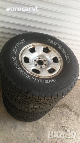 4 броя гуми YOKOHAMA Geolandar A/T-S 265/75R16 с джанти за Nissan Pathfinder / Navara d40 7JX16'', снимка 4 - Гуми и джанти - 35451992