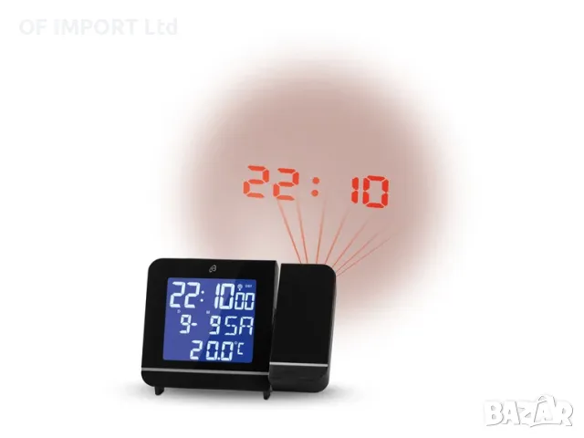 Радиоуправляем Прожекционен Будилник с LCD дисплей AURIOL, снимка 4 - Други стоки за дома - 49846476